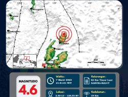 Gempa Bumi 4,6 Magnitudo kembali Guncang Pulau Morotai