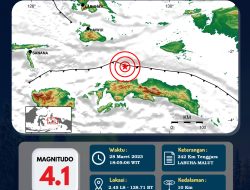 Gempabumi Magnitudo 4,1 Guncang Labuha Maluku Utara