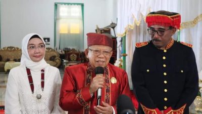 Wapres RI KH.Ma’ruf Amin Mendapat Gelar Adat Kesultanan Tidore