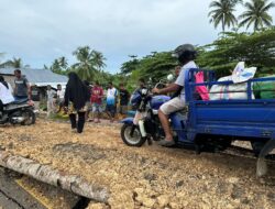 Jembatan Darurat Penghubung Tiga Kecamatan di Morotai Selesai Dibangun
