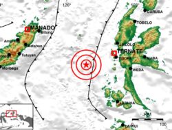 Gempa Bumi Magnitudo 3,2 Guncang Ternate, Pusatnya berada Barat Daya