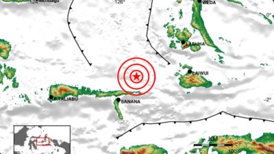 Sanana Maluku Utara Diguncang Gempa Bumi Magnitudo 3,8 Sore Tadi