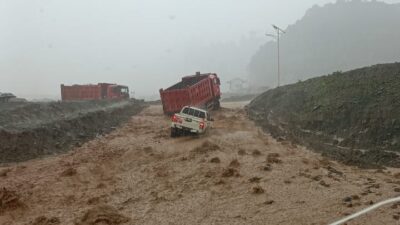 Hujan Deras Tanpa Henti, Kawasan Industri PT.IWIP Dilanda Banjir Bandang