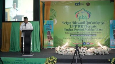 Sekprov Maluku Utara Buka PTQ Ke-54 RRI Ternate