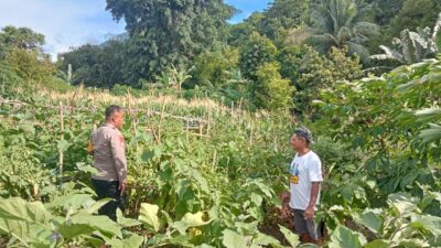 Bhabinkamtibmas Ajak Masyarakat Mareku Tidore Dukung Ketahanan Pangan