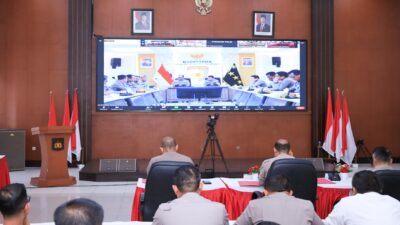 Polda Malut Hadiri Penandatanganan PKS Makan Bergizi Gratis Secara Virtual 
