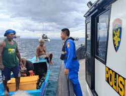Ditpolairud Polda Malut Gelar Patroli Edukasi Nelayan di Perairan Ternate dan Tidore