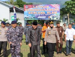 Kapolres Ternate dan TNI AL Latihan Penggulangan Bencana