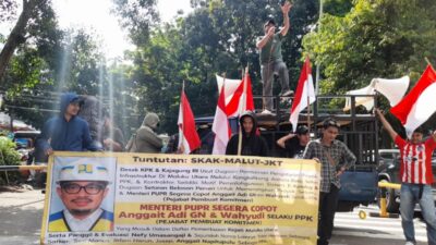 Geruduk Gedung KPK dan Kejagung, SKAK Malut Minta Bongkar Dugaan Mafia Proyek di BPJN Malut
